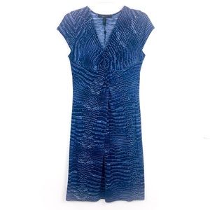 BCBGMaxAzria Cobalt Blue V Neck Twist Dress M